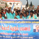 Participating in the Great March to Chennai demanding SC status for dalit christians. (2010)